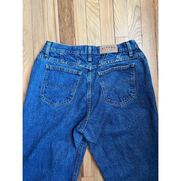 Vintage Denim Riders Women's 31 in X 29.5 Structured Straight Blue Jeans 14M 90s - Picture 3 of 13